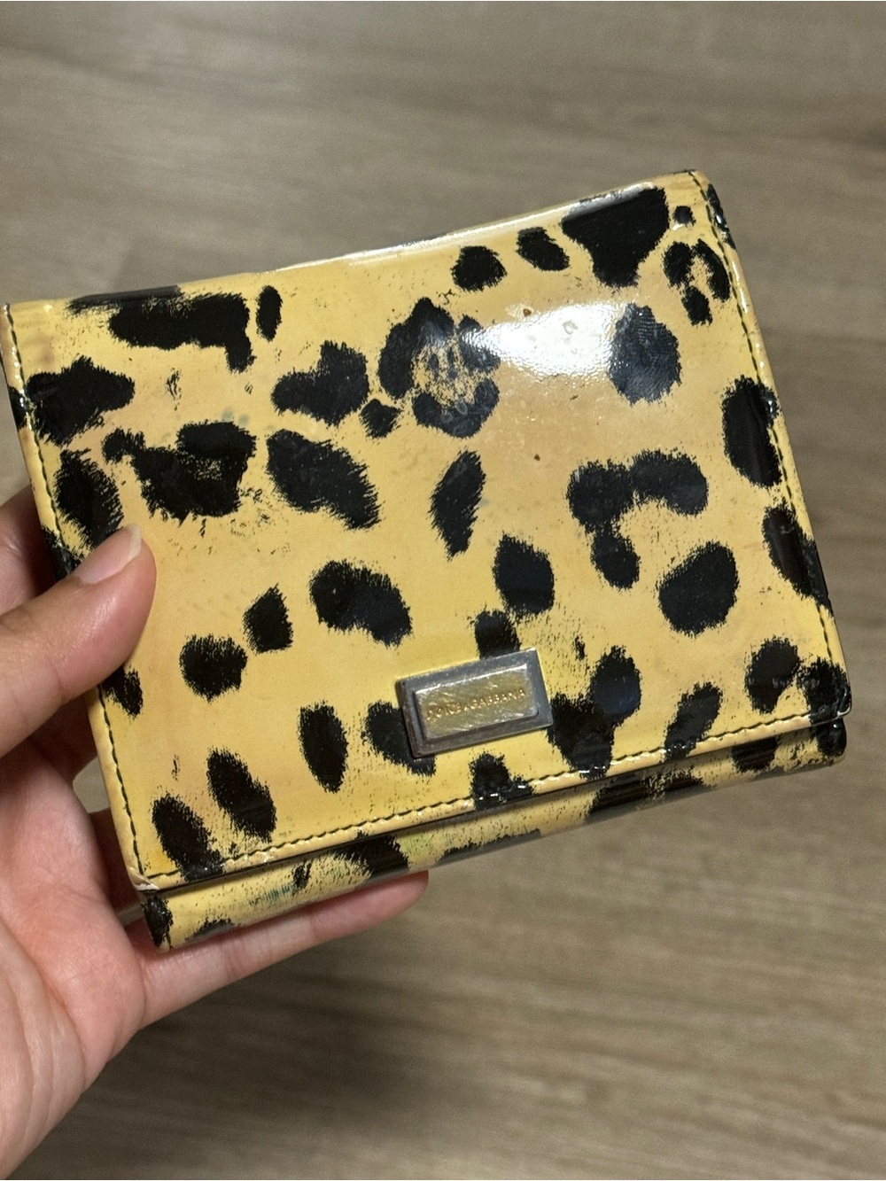 Dolce & Gabbana Leopard Print Card Holder - Yellow and Black